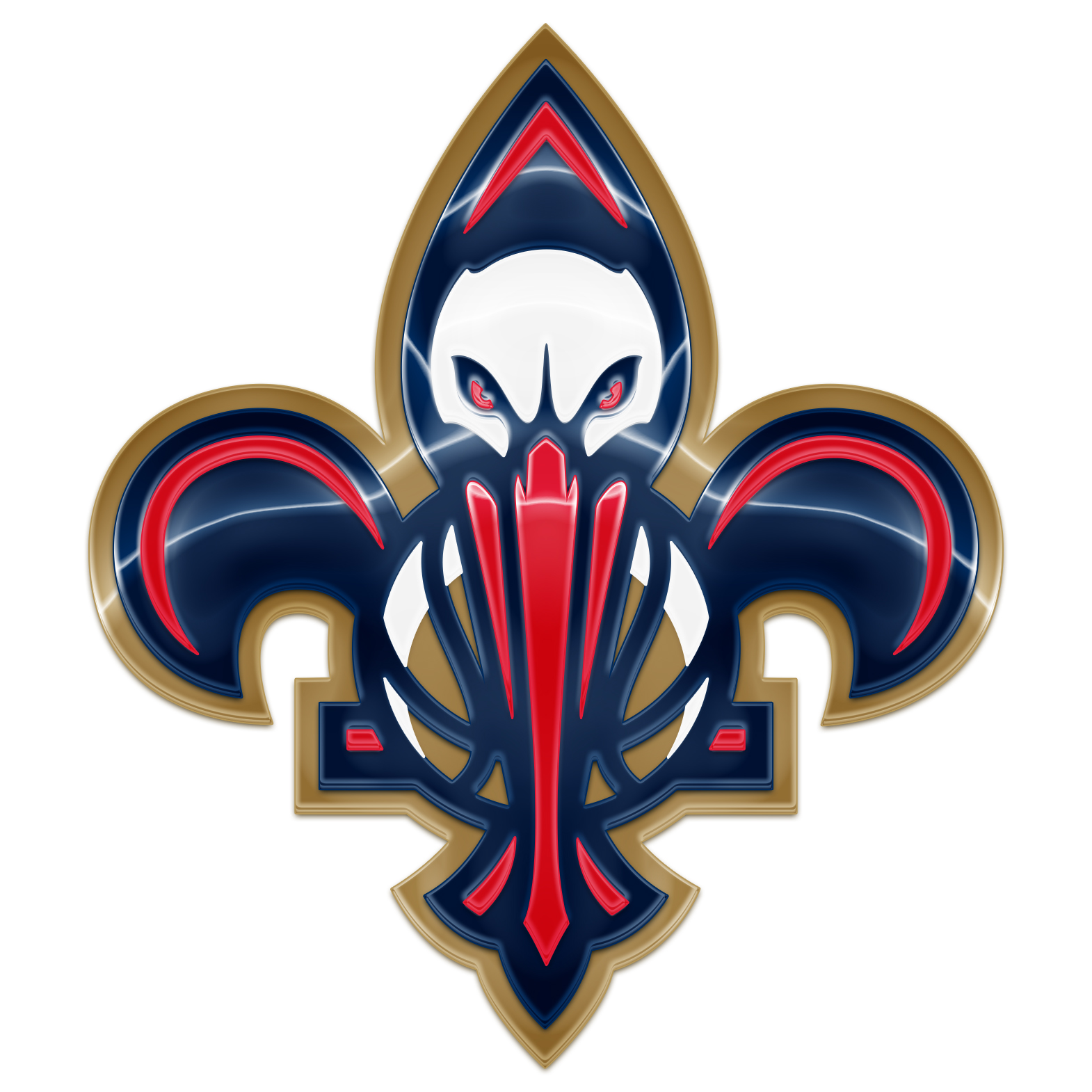 New Orleans Pelicans Crystal Logo iron on paper